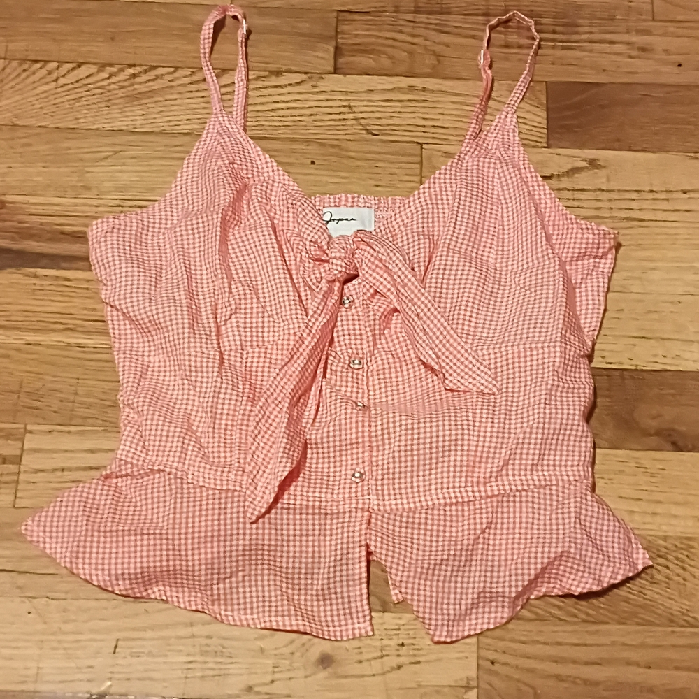 Pink Gingham Crop Top